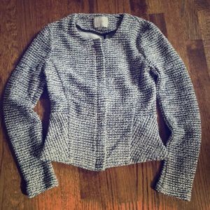 Loft peplum sweater blazer